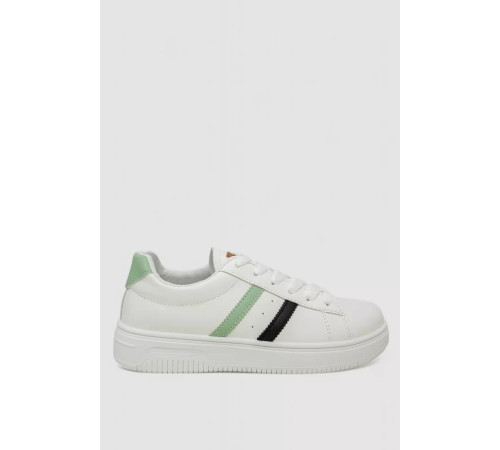 Кеди жіночі, колір біло-зелений, 248R100