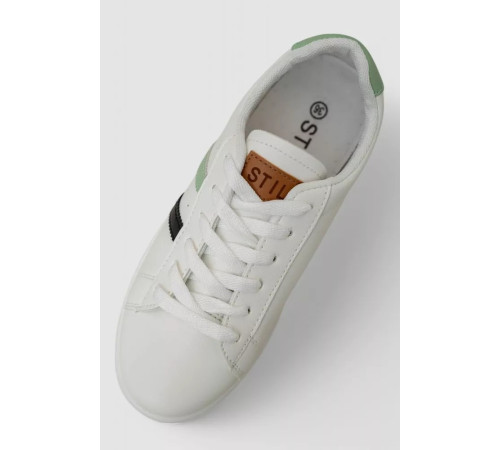 Кеди жіночі, колір біло-зелений, 248R100