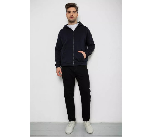 Кофта мужская на флисе с капюшоном, цвет темно-синий, 238R58697-1.