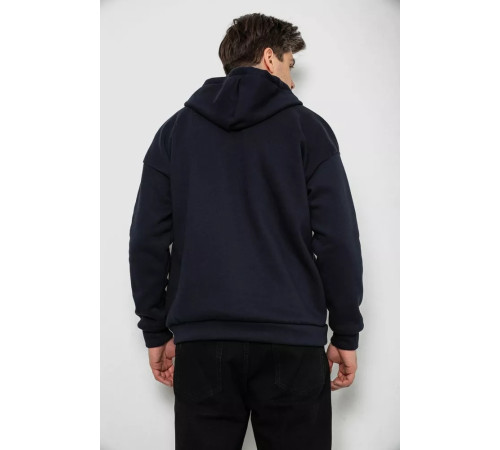 Кофта мужская на флисе с капюшоном, цвет темно-синий, 238R58697-1.