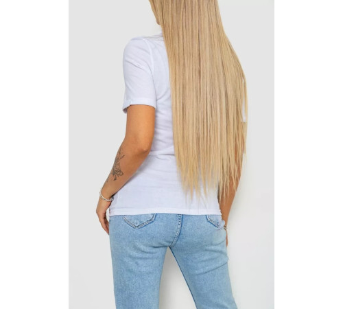 Женская футболка с принтом, цвет белый, 238R01623