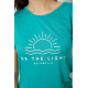 Футболка жіноча з принтом, колір бірюзовий, 244R601