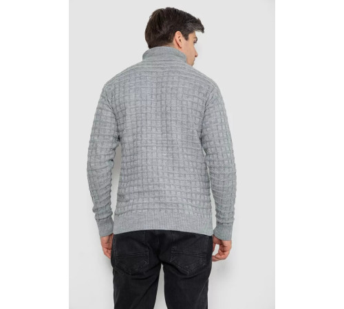 Свитер мужской однотонный, цвет серый, 161R920