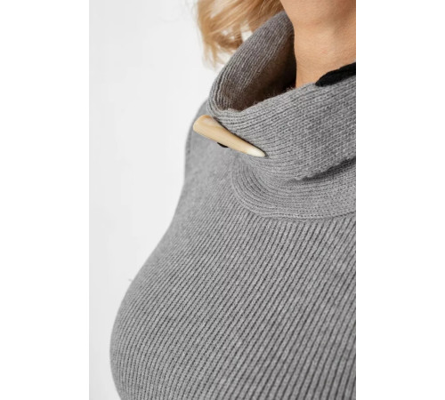 Светр-гольф жіночий однотонний, колір сірий, 247R3287