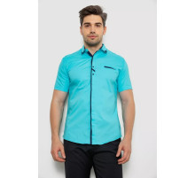 Рубашка мужская, цвет бирюзовый, 214R7007