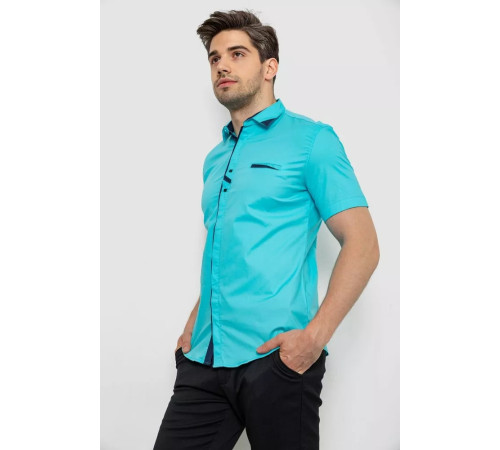 Сорочка чоловіча, колір бірюзовий, 214R7007