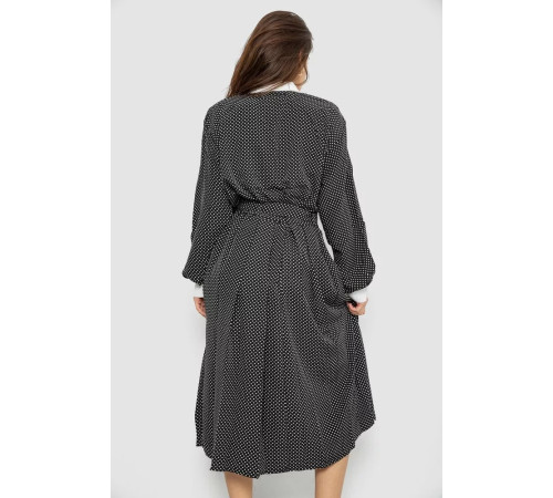 Костюм женский классический в горох, черно-белый, 167R3001