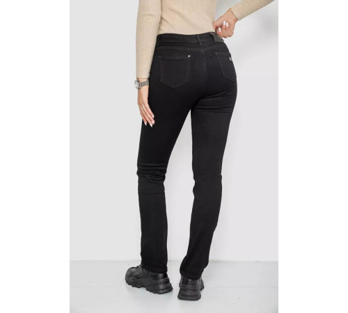 Джинсы женские стрейч, цвет черный, 214R1449