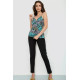 Майка жіноча різнокольорова, колір чорно-бірюзовий, 186R501