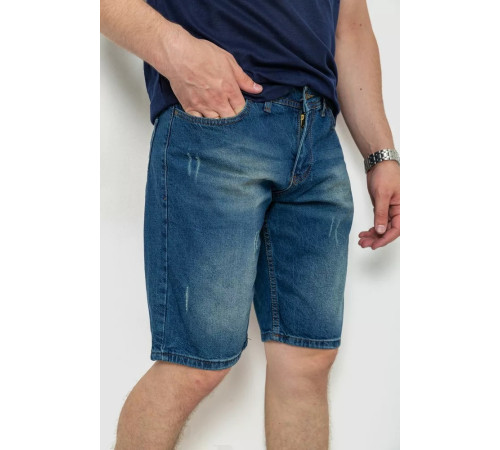 Шорты мужские джинсовые, цвет синий, 244RB004