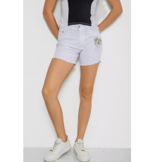 Шорты женские джинсовые стрейчевые, цвет белый, 247R2676