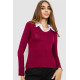 Лонгслив с воротником, цвет бордовый, 186R308.