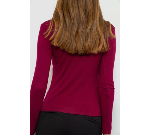Лонгслив с воротником, цвет бордовый, 186R308.