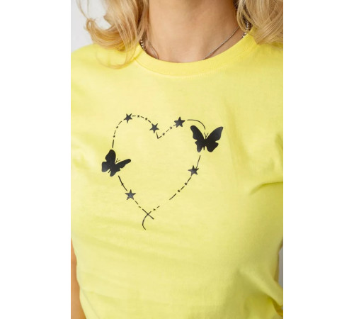Женская футболка с принтом, цвет желтый, 238R559
