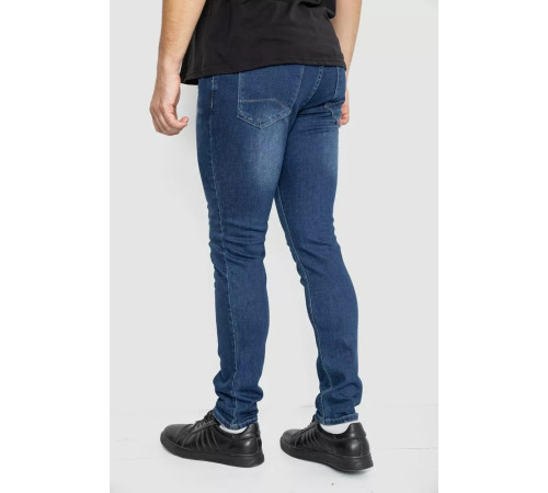 Джинси чоловічі з потертостями, колір темно-синій, 247R664-1