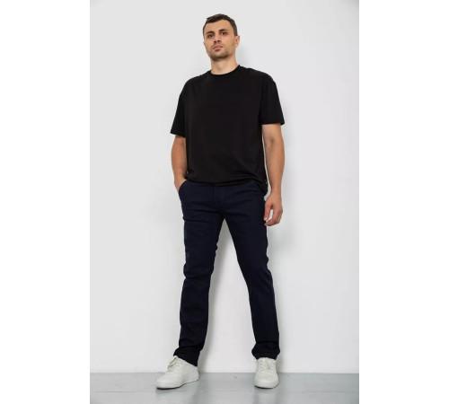 Брюки мужские классические стрейч, цвет темно-синий, 244RF802.
