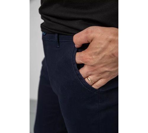 Брюки мужские классические стрейч, цвет темно-синий, 244RF802.