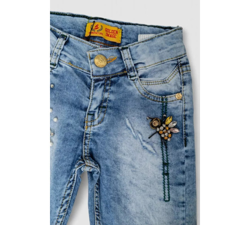 Капри джинсовые для девочек, цвет темно-голубой, 247R1604