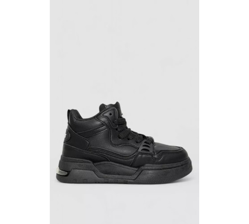 Кросівки жіночі на хутрі, колір чорний, 243R107-5