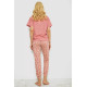Пижама женская с принтом, цвет пудровый, 243R15492.