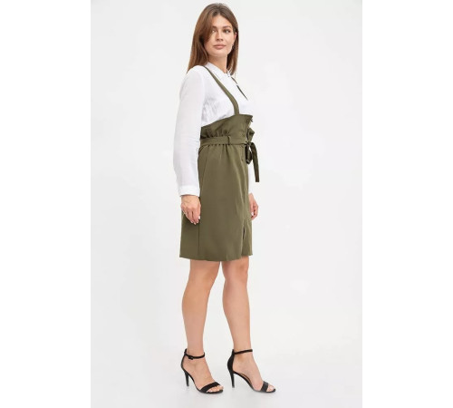 Сарафан свободного кроя, цвета хаки, 119R313.