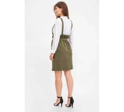 Сарафан свободного кроя, цвета хаки, 119R313.