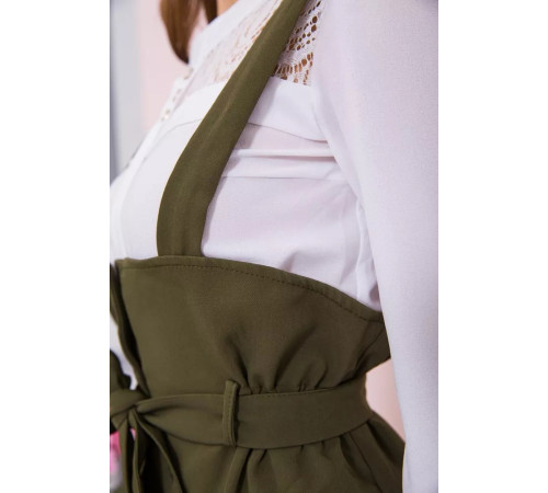 Сарафан свободного кроя, цвета хаки, 119R313.