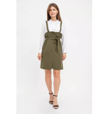 Сарафан свободного кроя, цвета хаки, 119R313.