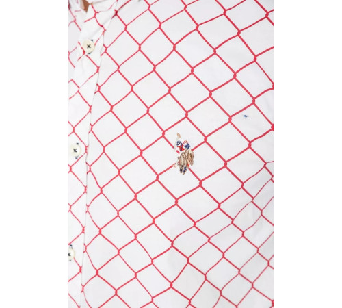 Мужская рубашка повседневная, цвет молочно-красный, 247R404