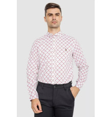 Мужская рубашка повседневная, цвет молочно-красный, 247R404