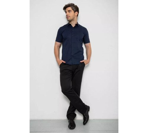 Сорочка чоловіча однотонна, колір темно-синій, 214R7011