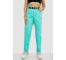 Джинсы женские, цвет мятный, 182R00282.