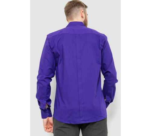 Сорочка чоловіча однотонна, колір фіолетовий, 214R7081
