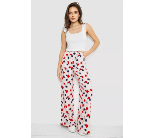 Штани жіночі вільного крою, колір молочно-червоний, 119R350-3