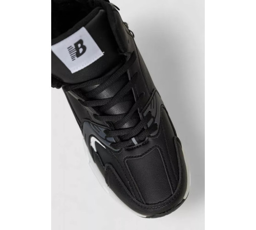 Кросівки чоловічі на хутрі, колір чорно-білий, 243R102-2