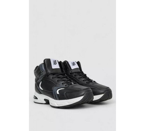 Кросівки чоловічі на хутрі, колір чорно-білий, 243R102-2