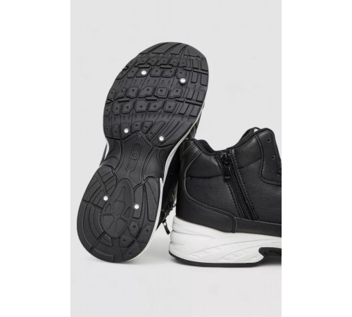 Кросівки чоловічі на хутрі, колір чорно-білий, 243R102-2