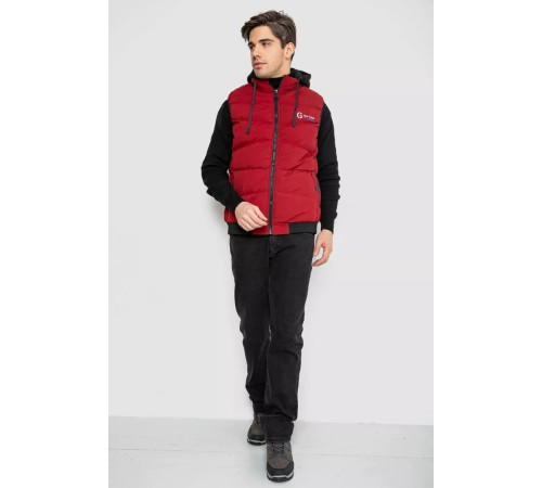 Жилетка мужская демисезонная двухсторонняя, цвет бордовый, 244R99008.