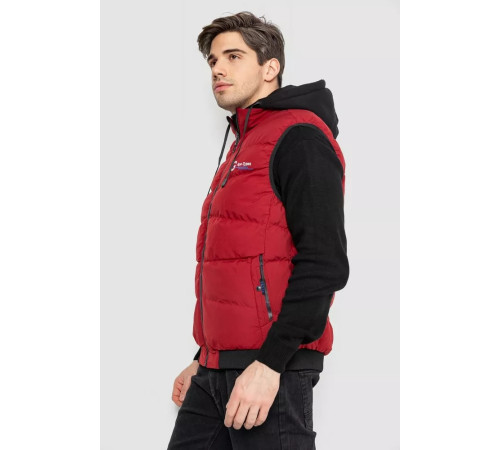 Жилетка мужская демисезонная двухсторонняя, цвет бордовый, 244R99008.