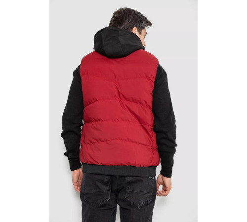 Жилетка мужская демисезонная двухсторонняя, цвет бордовый, 244R99008.