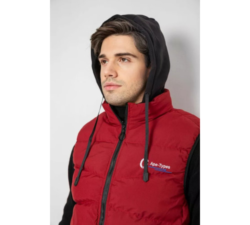 Жилетка мужская демисезонная двухсторонняя, цвет бордовый, 244R99008.