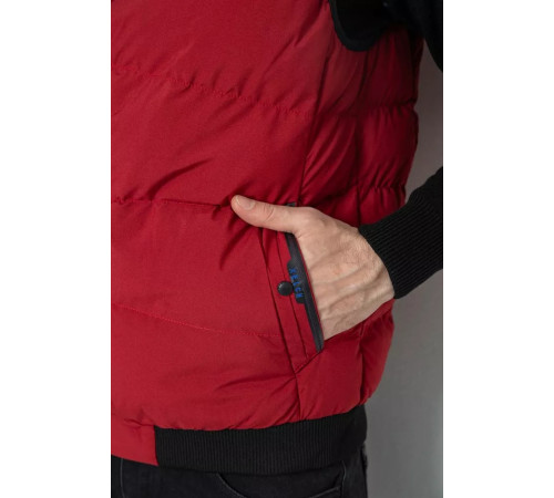 Жилетка мужская демисезонная двухсторонняя, цвет бордовый, 244R99008.