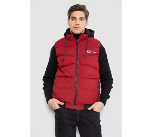 Жилетка мужская демисезонная двухсторонняя, цвет бордовый, 244R99008.