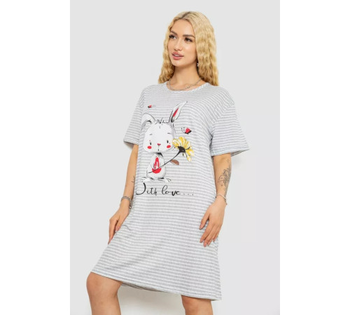 Ночная рубашка, цвет серо-белый, 238R335-1.