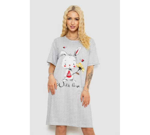 Ночная рубашка, цвет серо-белый, 238R335-1.