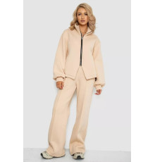 Костюм женский на флисе тринитка, цвет светло-бежевый, 102R7726.