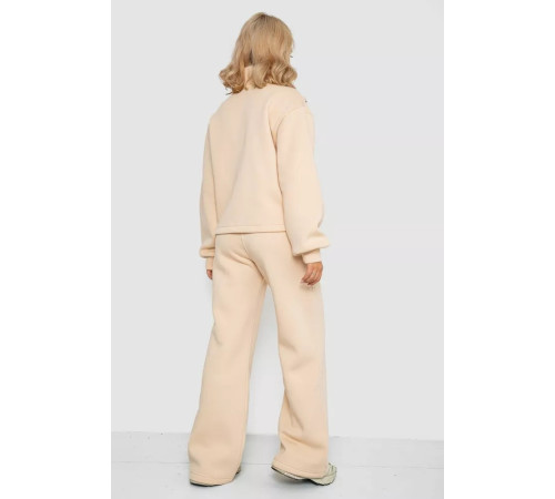 Костюм жіночий на флісі тринитка, колір світло-бежевий, 102R7726