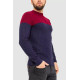 Свитер мужской двухцветный, цвет бордово-синий, 161R1205.