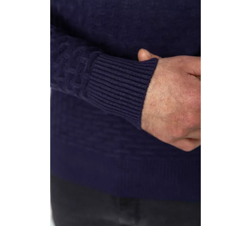 Свитер мужской двухцветный, цвет бордово-синий, 161R1205.