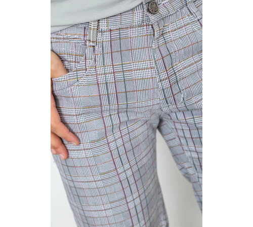 Шорты мужские в клетку, цвет серый, 244R31-222